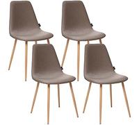 Conjunto de 4 sillas de tipo escandinavo color marrón WELLHOME