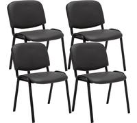 Conjunto de 4 sillas para visitas – sillas tipo "beurs" – asiento acolchado y cómodo. Color: Gris