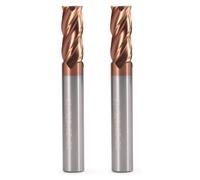 Conjunto de 5 fresas CNC de 8 mm con 4 ranuras, fabricadas en acero rápido, para trabajar madera, aluminio y acero