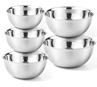 Conjunto de 5 tazones de acero inoxidable para mezclar