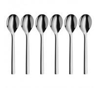 Conjunto de 6 Cucharas de Postre Nuova de WMF - Acero Inoxidable 18/10 Cromargan®, 13,5 cm, Elegancia Atemporal para Café, Yogur y Postres