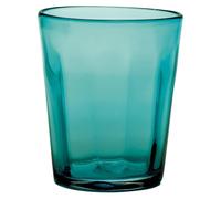 Conjunto de 6 vasos Zafferano, serie Bei, fabricados a mano con vidrio soplado, diseño "Flying", color verde mar, elegantes para el uso diario