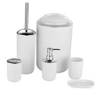Conjunto de accesorios de baño de 6 piezas en blanco