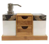Conjunto de accesorios para baño de 3 piezas, que incluye un dispensador de jabón