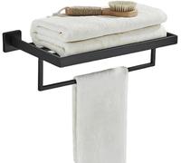 Conjunto de accesorios para baño Silecomplaza Goldenes, que incluye: dispensador de papel de acero inoxidable, barra para baño, soporte para toallas, riel y estante para instalación con tornillos, col