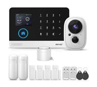 Conjunto de alarma inteligente inalámbrica PGST de 13 piezas, con cámara y control mediante aplicación.