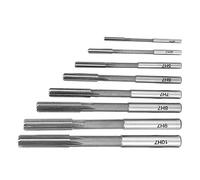 Conjunto de alero de acero de alta velocidad de 8 piezas, herramienta de reamer de mano recta de 3-10 mm para perforación y fresado de mecanizado CNC de plástico de madera de metal