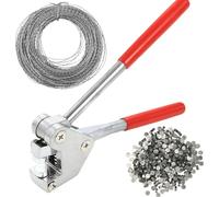 Conjunto de Alicates para Precintar con 40 Sellos Redondos y 30 Metros de Cable Sellado, Adecuado para Precintos Redondos de 8 a 10 mm