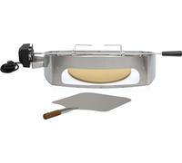 Conjunto de anillo para pizza de acero inoxidable BBQ-Toro, compatible con los modelos Weber Q300 y Q3000, con pincho para parrilla