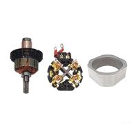 Conjunto de armadura de herramienta eléctrica 619377-8 Plus cepillos de carbono 632F23-2 y para unidad de yugo 638396-5 apto para DTD152 para componentes de reparación de controladores de impacto (3