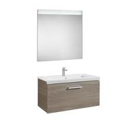 Conjunto de Baño de Materiales Varios Prisma 80cm Fresno Roca - Sin toallero / Sin caja organizadora / Sin caja organizadora + Sin set de 2 colgadores