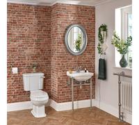 Conjunto de Baño Tradicional Completo con Inodoro Monobloque y Lavabo con Consola - Richmond