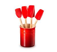 Conjunto de bote con 4 espátulas Le Creuset