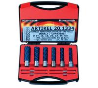 Conjunto de brocas de núcleo Metallkraft BLUE-LINE PRO 55, con cono Weldon, modelo 38720.1334