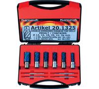 Conjunto de brocas de núcleo Metallkraft, línea BLUE-LINE, modelo 30, número de artículo 38720.1325