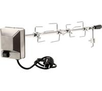Conjunto de brochetas para barbacoa BBQ-Toro, de 100 cm, que incluye 4 brochetas para carne y un motor de acero inoxidable, compatible con voltajes de 220-240V. Brocheta giratoria