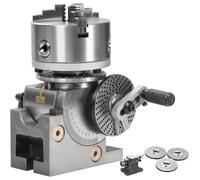 Conjunto de Cabezal Divisor de Servicio Pesado - Cabezal de Indexado Semi-universal Para Fresadora con Mandril de 3 Garras de 100 Mm, Contrapunto y Mandril de 4 Pulgadas, Accesorios de 6in/160mmchuck