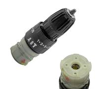 Conjunto de caja de cambios de mandril de 10 mm para 16.8 V 21 V sin escobillas para taladro de impacto, pieza de repuesto de herramienta eléctrica de 3 modos, color negro