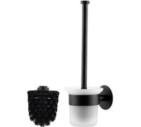 Conjunto de cepillos para inodoro de pared Unyqoos® – acero inoxidable resistente a la corrosión, montaje en pared con cepillo de repuesto, diseño moderno y que ahorra espacio