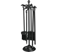 Conjunto de chimenea de hierro fundido de 5 piezas