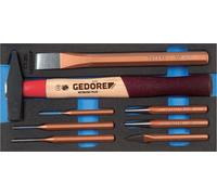 Conjunto de cinceles Gedore en módulo de 1/3 CT, modelo 1500 CT1-350