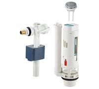 Conjunto de Cisterna con Válvula de Flotador + Mecanismo de Inodoro con Botón Pulsador 3/6 L | Sistema Completo de Doble Descarga | Fácil Instalación | NOYON & THIEBAULT