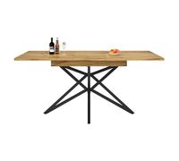 Conjunto de comedor 120/160×68 cm - mesa extensible con 4 sillas de terciopelo gris oscuro - nogal