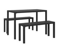 Conjunto De Comedor De Jardín 3 Pcs Antracita Acero Vidaxl