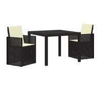 Conjunto De Comedor De Jardín 3 Uds. Antracita Y Crema Pp Vidaxl
