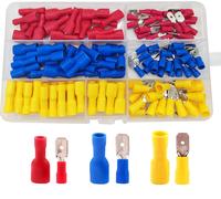 Conjunto de conectores de crimpado, 150 piezas, aislados, de 0,5 a 6,0 mm², color rojo/azul/amarillo