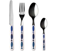 Conjunto de cubiertos Excelsa, 24 piezas, acero inoxidable "Ocean", con diseño multicolor