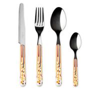 Conjunto de cubiertos Excelsa, 24 piezas, de acero inoxidable con diseño colorido