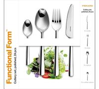 Conjunto de cubiertos Fiskars Functional Form, 24 piezas, acabado brillante, modelo 1071623