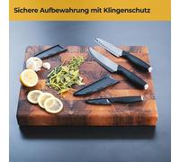 Conjunto de cuchillos de cerámica SILBERTHAL, 3 piezas: mango , afilados y versátiles. Incluye: cuchillo de chef, cuchillo Santoku y cuchillo pelador
