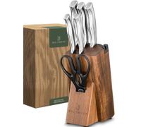 Conjunto de cuchillos de cocina - Juego de 7 cuchillos de cocina con bloque integrado - Conjunto de cuchillos de cocina con afilador integrado - Conjunto de cuchillos de cocina con bloque - Conjunto d