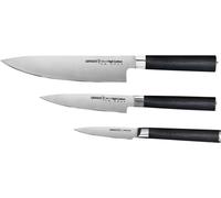 Conjunto de cuchillos de cocina Samura MO-V Stonewash: Incluye cuchillos de pelar, cuchillos de uso general y cuchillos de chef, fabricados con acero japonés de alta calidad para un rendimiento y una
