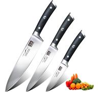 Conjunto de cuchillos de cocina Shan Zu Classic Series, acero inoxidable, 20 cm, 15 cm y 9,5 cm
