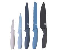 Conjunto de cuchillos MasterChef, juego de 5 cuchillos de cocina afilados, color azul – tamaño para 5 piezas, marca Nórdica (logo)