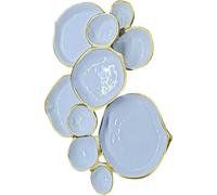 Conjunto de cuencos de cerámica de alta calidad, con 9 piezas interconectadas, ideal para reuniones elegantes y para el uso diario, y práctico como plato de servir