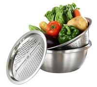 Conjunto de cuencos multifuncionales para la cocina, con colador y cortador: cuencos para remover pasta y verduras