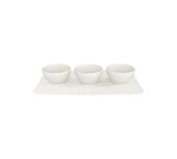 Conjunto de cuencos Rock Blanc, 4 unidades. Dimensiones: 79 x 79 x 98 mm. Marca: Villeroy & Boch. Número de artículo: 1042409023. Código EAN: 4003686395077