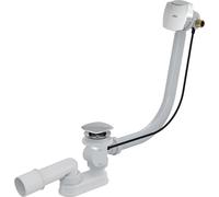 Conjunto de desagüe y desbordamiento automático para bañera Alcadrain, con función de llenado para bañeras de paredes gruesas, cromado, 57 cm