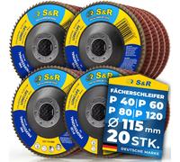 Conjunto de discos de lija para lijadora orbital, 20 unidades, 115 x 22,23 mm, óxido de aluminio PRO, T29. Incluye discos de lija para lijadora orbital, discos de lija para lijadora de banda, discos d