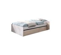 Conjunto de dormitorio bito pack 3 cabecero + mesita + aro blanco/natural
