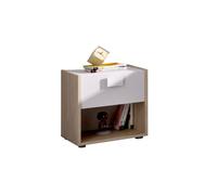 Conjunto de dormitorio dina pack 3 cama + cómoda + mesita blanco/natural