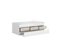 Conjunto de dormitorio leka pack cama + escritorio + armario blanco