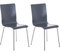 Conjunto de dos sillas: silla para visitas, silla para reuniones. Diseño ergonómico, comodidad para sentarse durante horas. Color: gris