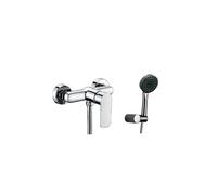 Conjunto de ducha con grifo monomando cromado y teleducha y flexo Cassio de GME