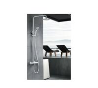 Conjunto de ducha con grifo termostático de diseño moderno con un acabado blanco mate Kent de Imex - Blanco / Latón / Imex