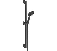 Duravit - Conjunto de alcachofa de ducha, barra y manguera, 3 chorros, negro mate UV0680002046